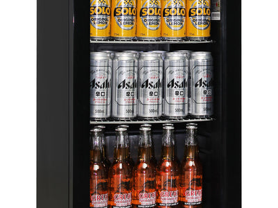 Schmick Black Glass Door Bar Fridge
