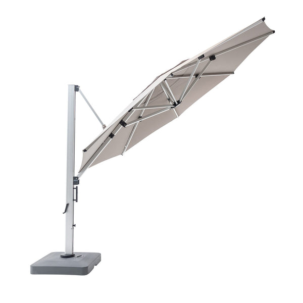 Helios cantilever umbrella, 400cm Octagonal, Stone canopy, hero shot
