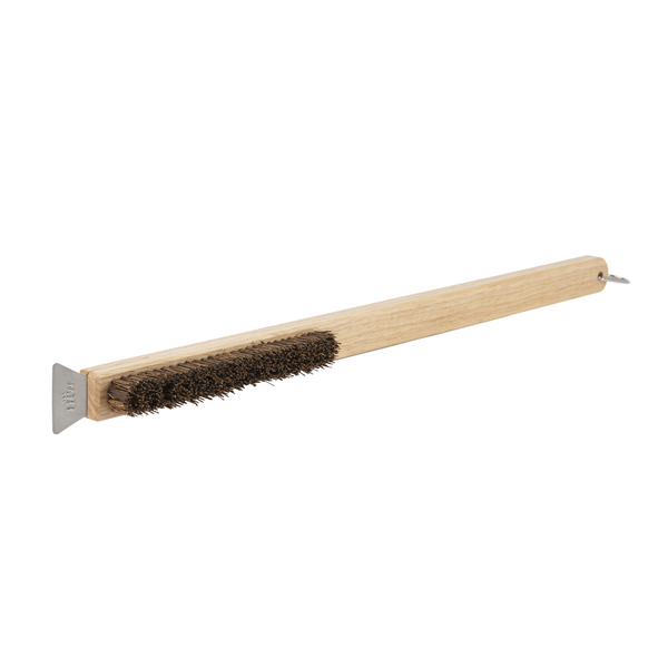 Witt pizza oven brush with its stainless scraper blade