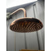 200mm solid copper shower rose with brass connection.