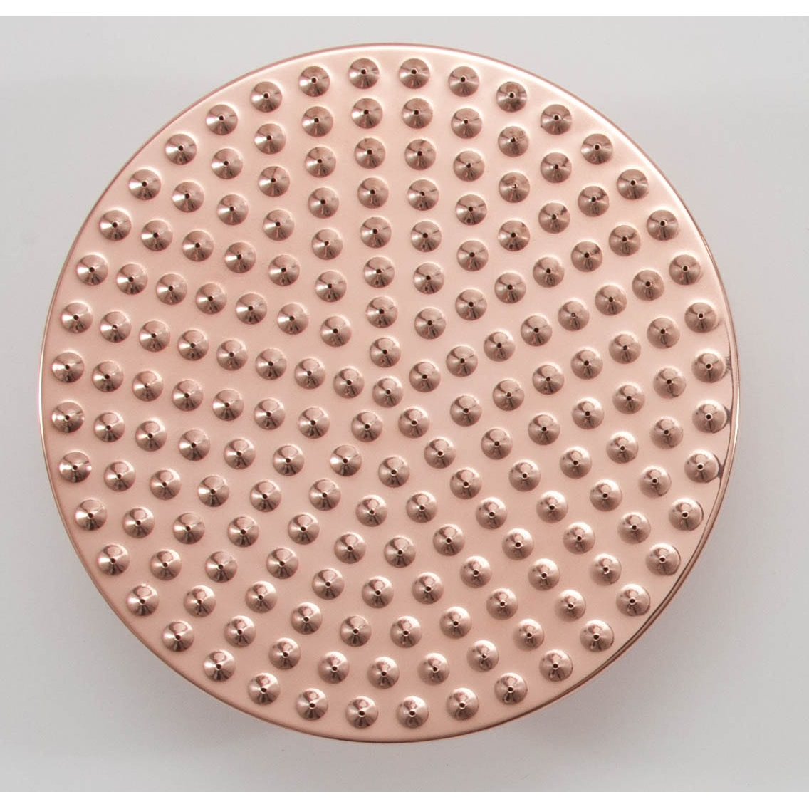 200mm solid copper shower rose with brass connection.
