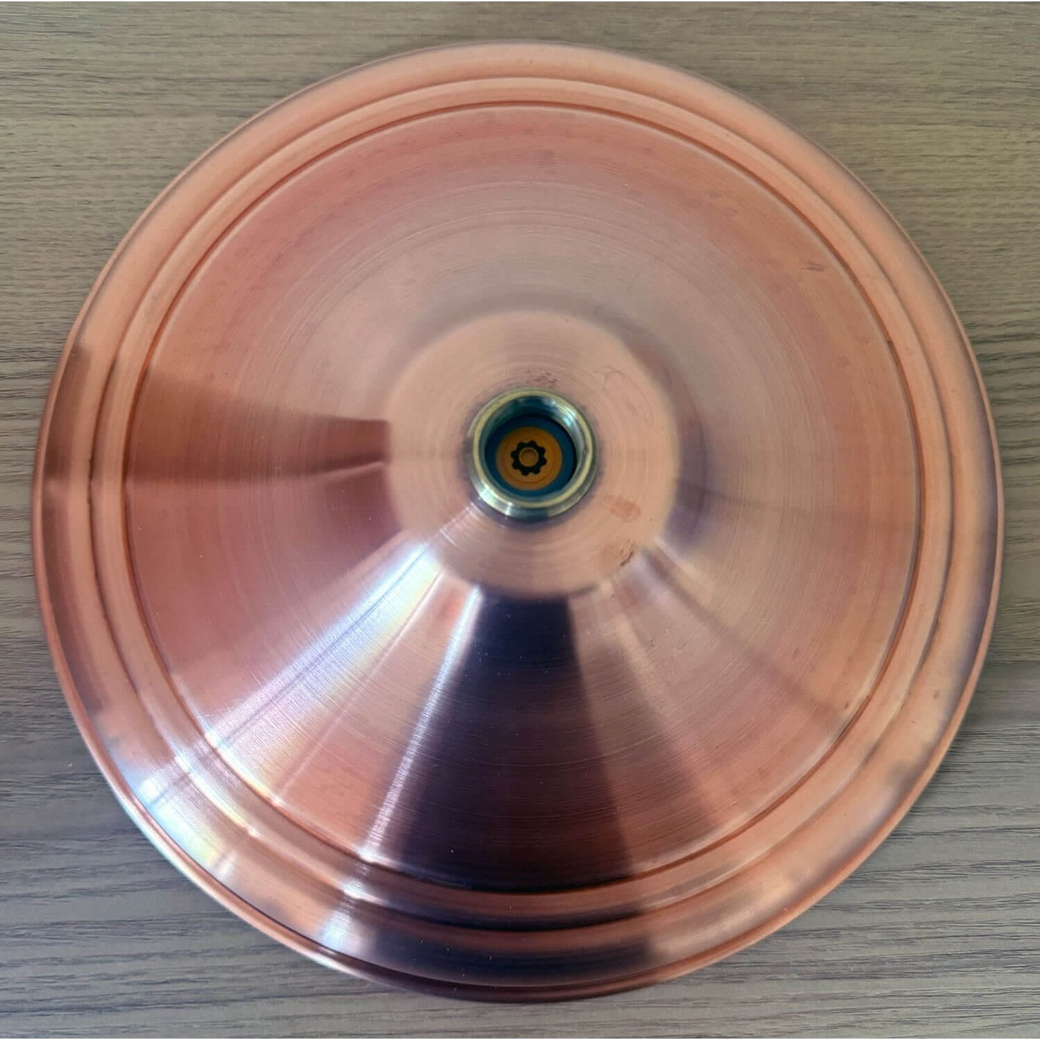 240mm solid copper shower rose with brass connection.