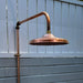 240mm solid copper shower rose with brass connection.