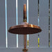 240mm solid copper shower rose with brass connection.