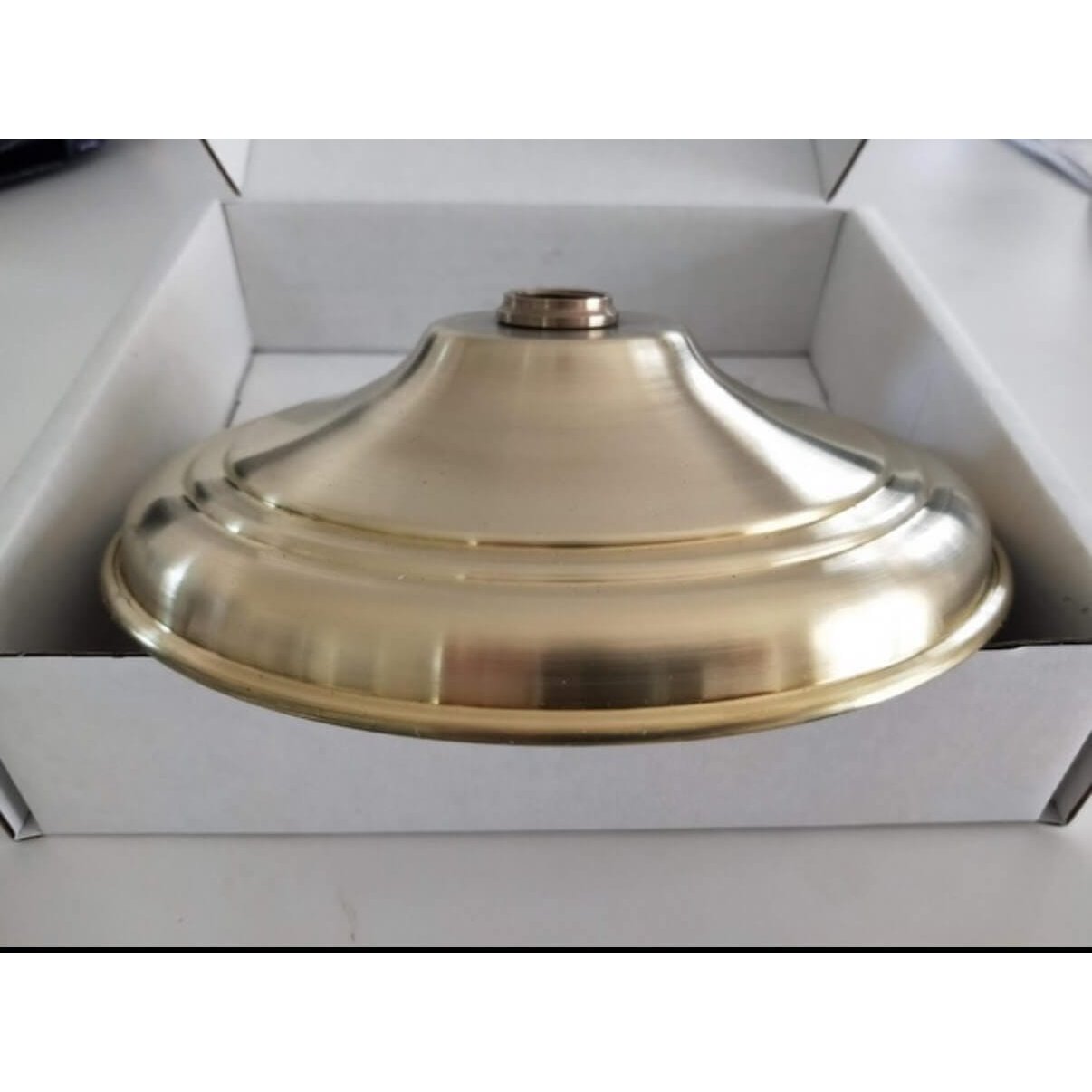 240mm solid brass shower rose with brass connection.