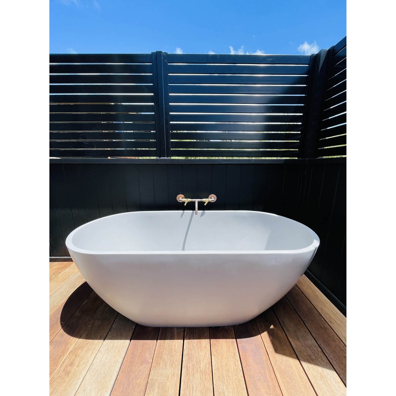 Handmade Macadamia copper and brass bath tap.