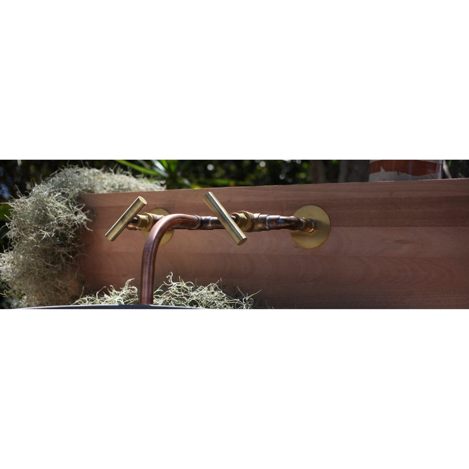 Handmade Macadamia copper and brass bath tap.