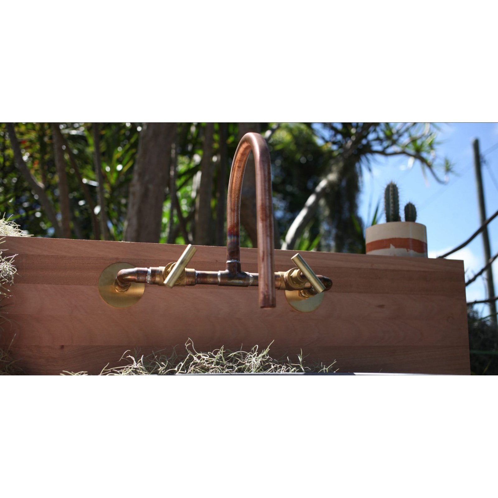 Handmade Lilly Pilly copper and brass bath tap.