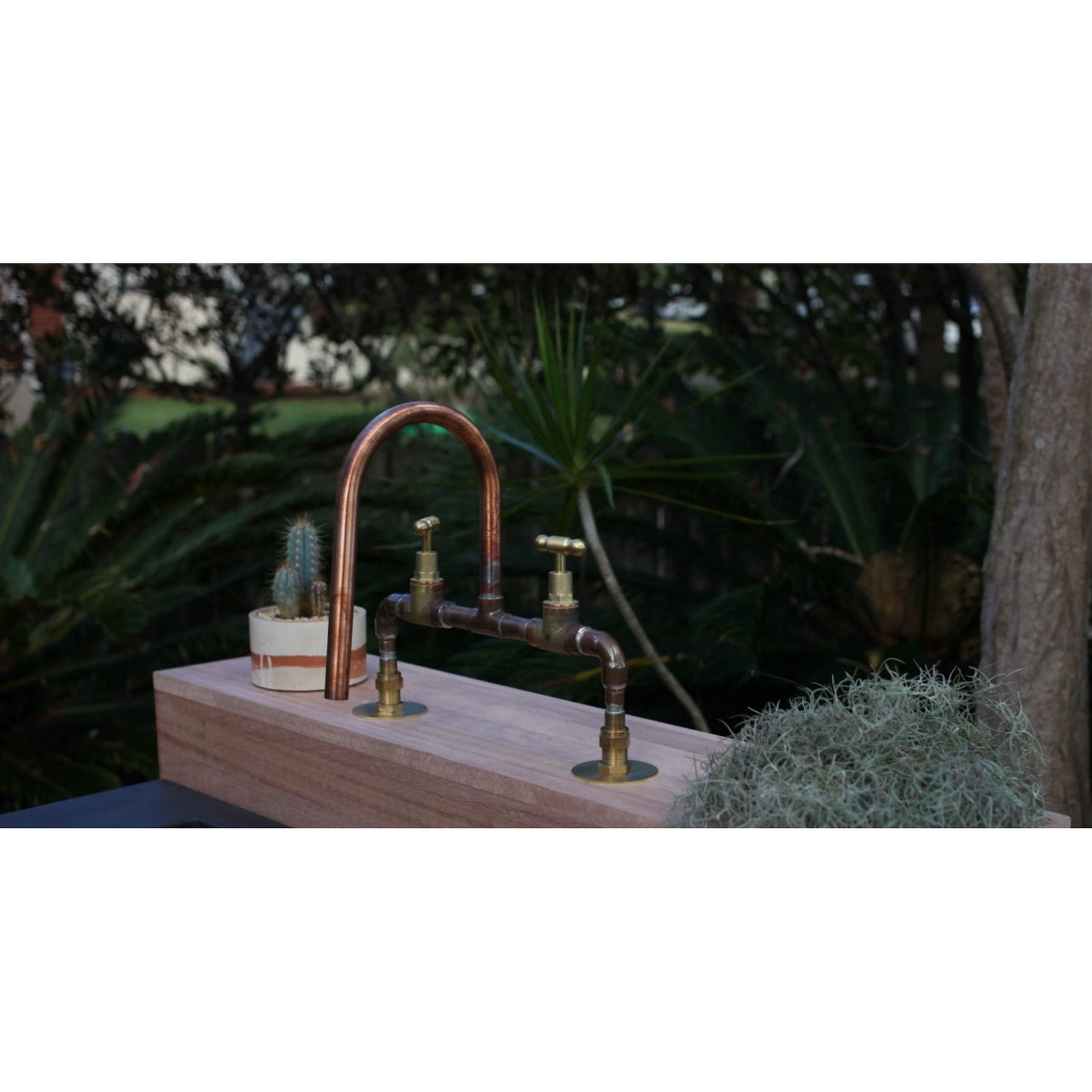 Handmade Kangaroo Paw copper and brass bath tap.
