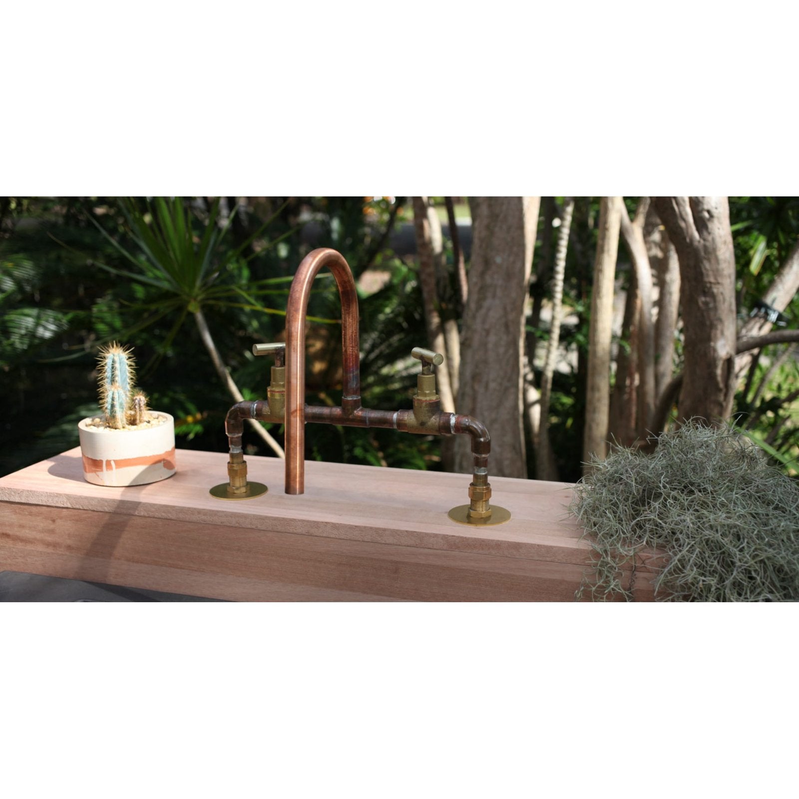 Handmade Kangaroo Paw copper and brass bath tap.