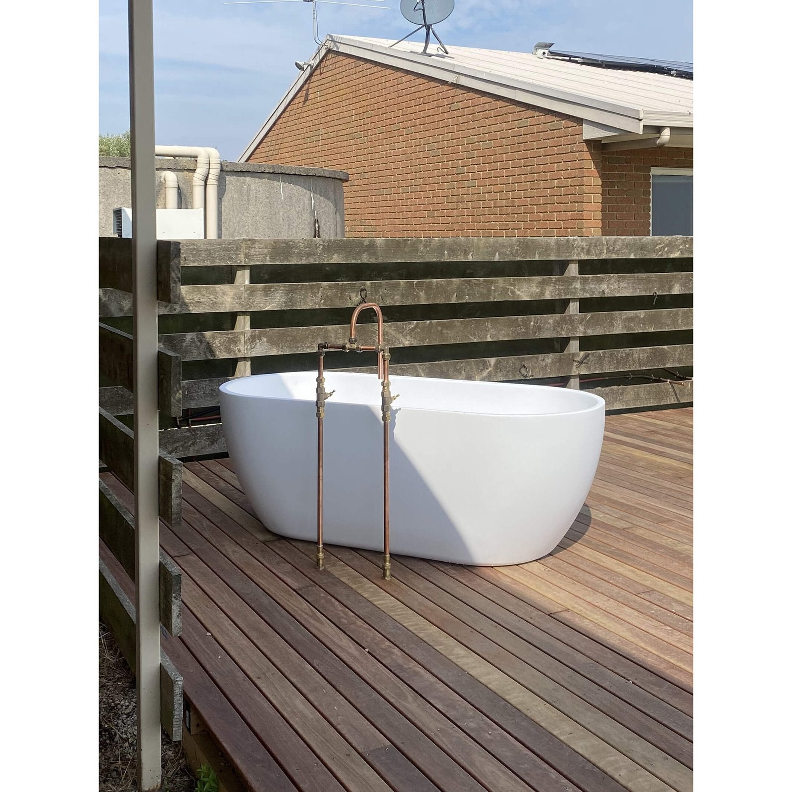 Handmade Eucalyptus copper and brass bath tap.