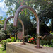 Handmade Hakea 32mm copper bath pillar tap with gooseneck spout.