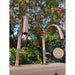 Handmade Hakea 32mm copper bath pillar tap with gooseneck spout.