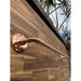 Handmade copper and brass single towel rail, 80cm.