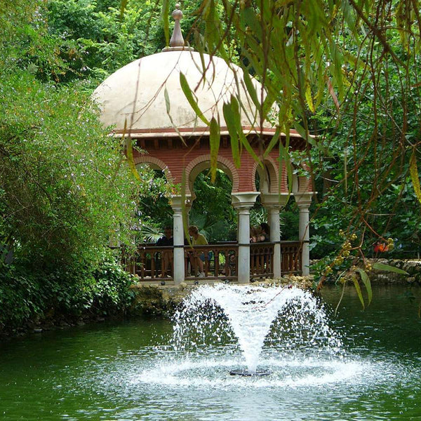 Otterbine All-in-One aerator running the Gemini pattern beside a gazebo
