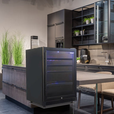 Husky Riserva 154L single zone wine fridge in a modern kitchen