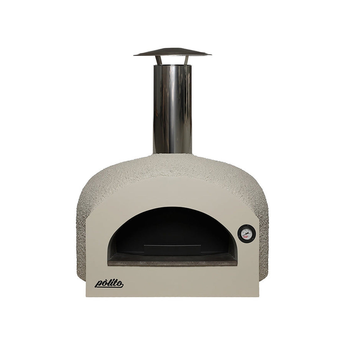 Polito Donatello II wood fire oven white finish front view