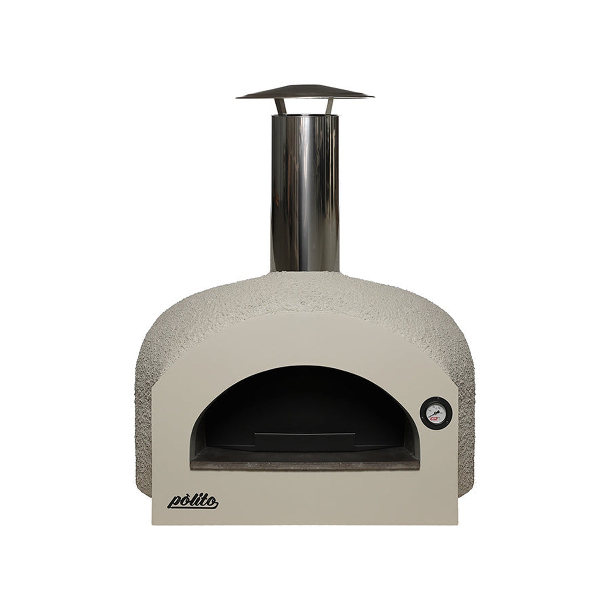 Polito Donatello II wood fire oven white finish front view