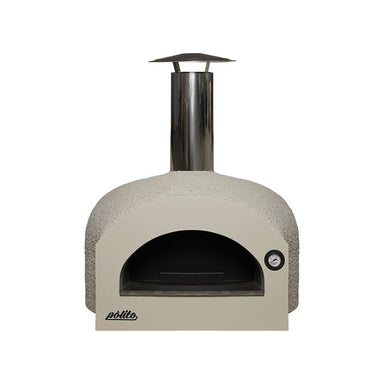 Polito Donatello II wood fire oven white finish front view