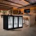 Husky 307L triple door alfresco drinks chiller in a covered outdoor kitchen bar