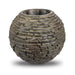 Stacked Slate Sphere front view showing the layered slate finish