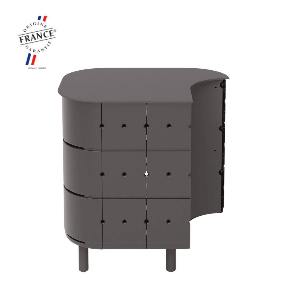 Aluvy JEAN Basalt outdoor kitchen cabinet in Anthracite