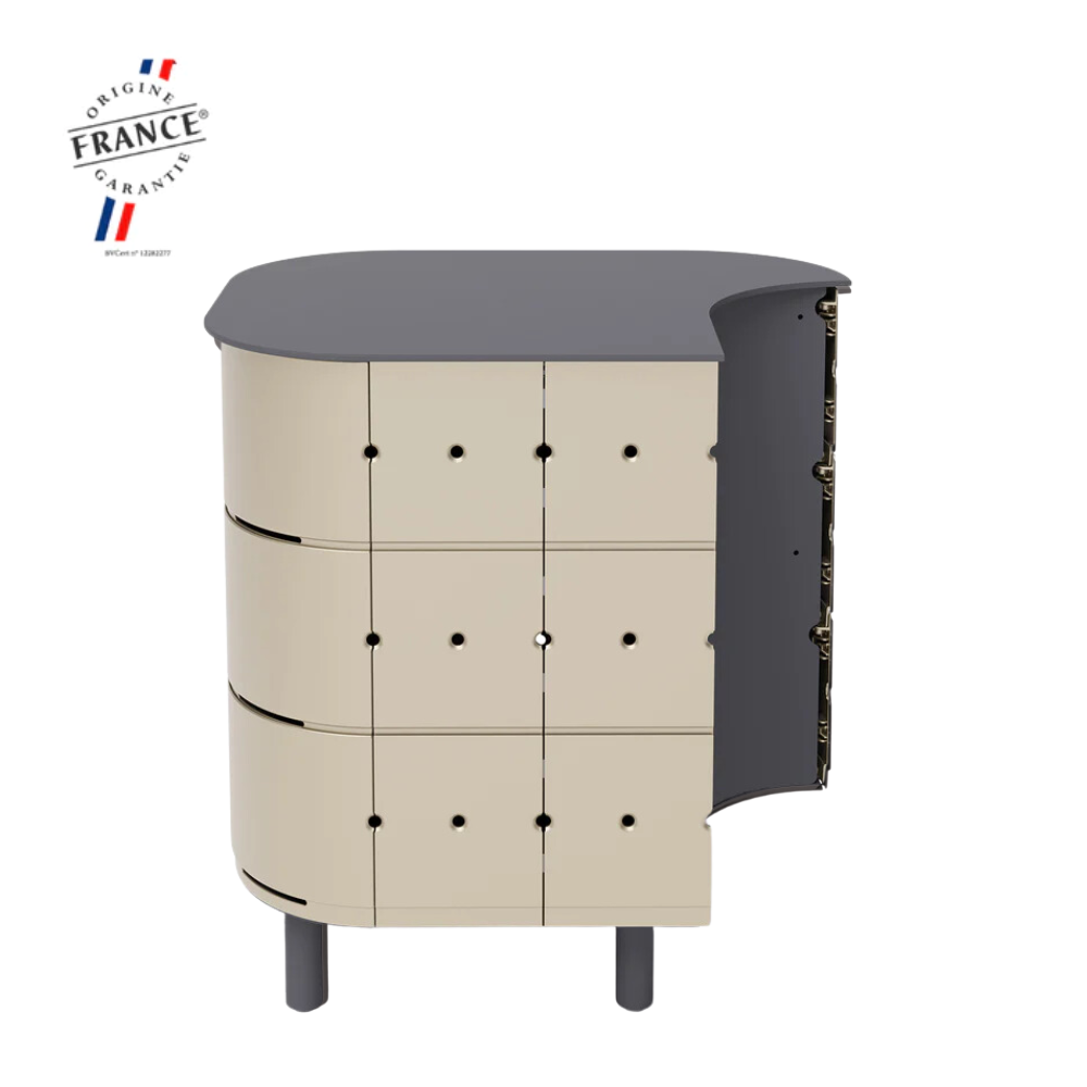 Aluvy JEAN Basalt outdoor kitchen cabinet in Champagne