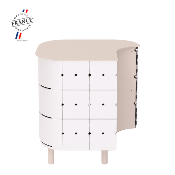 Aluvy JEAN Original outdoor kitchen cabinet in Blanc, front view
