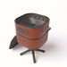 Aluvy MARCEL Basalt charcoal barbecue in Terracotta with charcoal frame and stainless steel lid