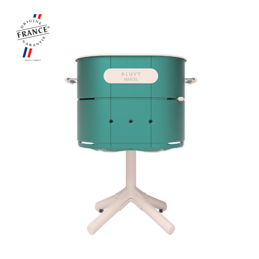 Aluvy MARCEL Original charcoal barbecue in Aquasplash with cream frame
