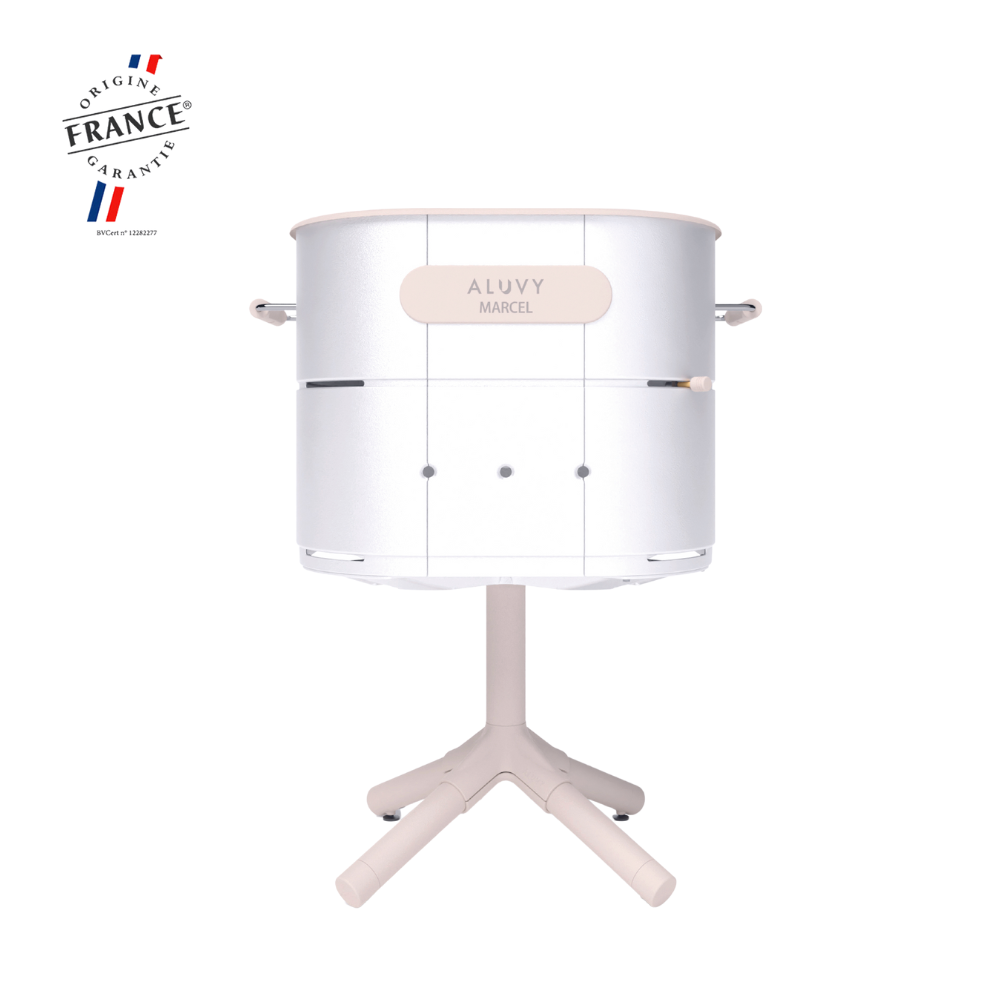 Aluvy MARCEL Original charcoal barbecue in Blanc with cream frame