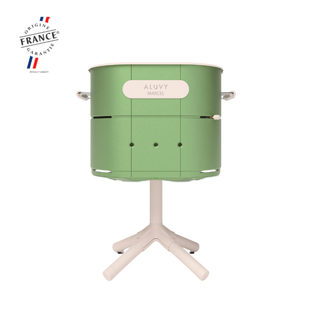 Aluvy MARCEL Original charcoal barbecue in Reseda with cream frame