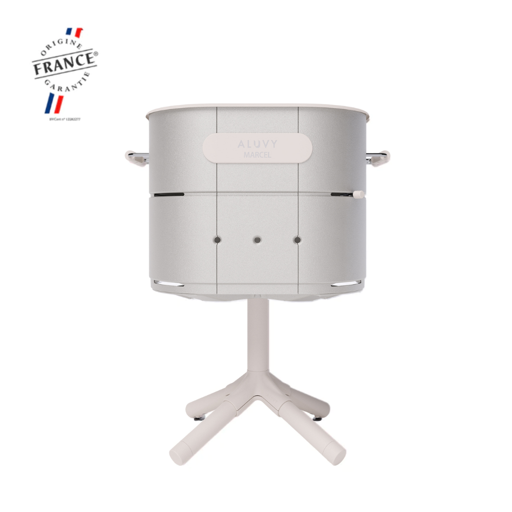 Aluvy MARCEL Original charcoal barbecue in Soie with cream frame