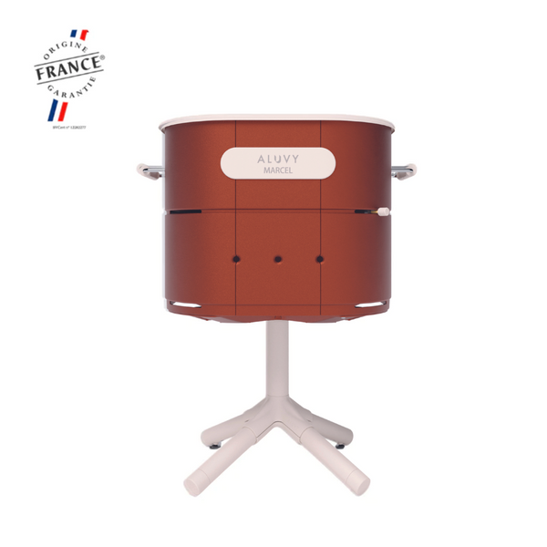 Aluvy MARCEL Original charcoal barbecue in Terracotta with cream frame