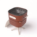 Aluvy MARCEL Original charcoal barbecue in Terracotta with cream frame