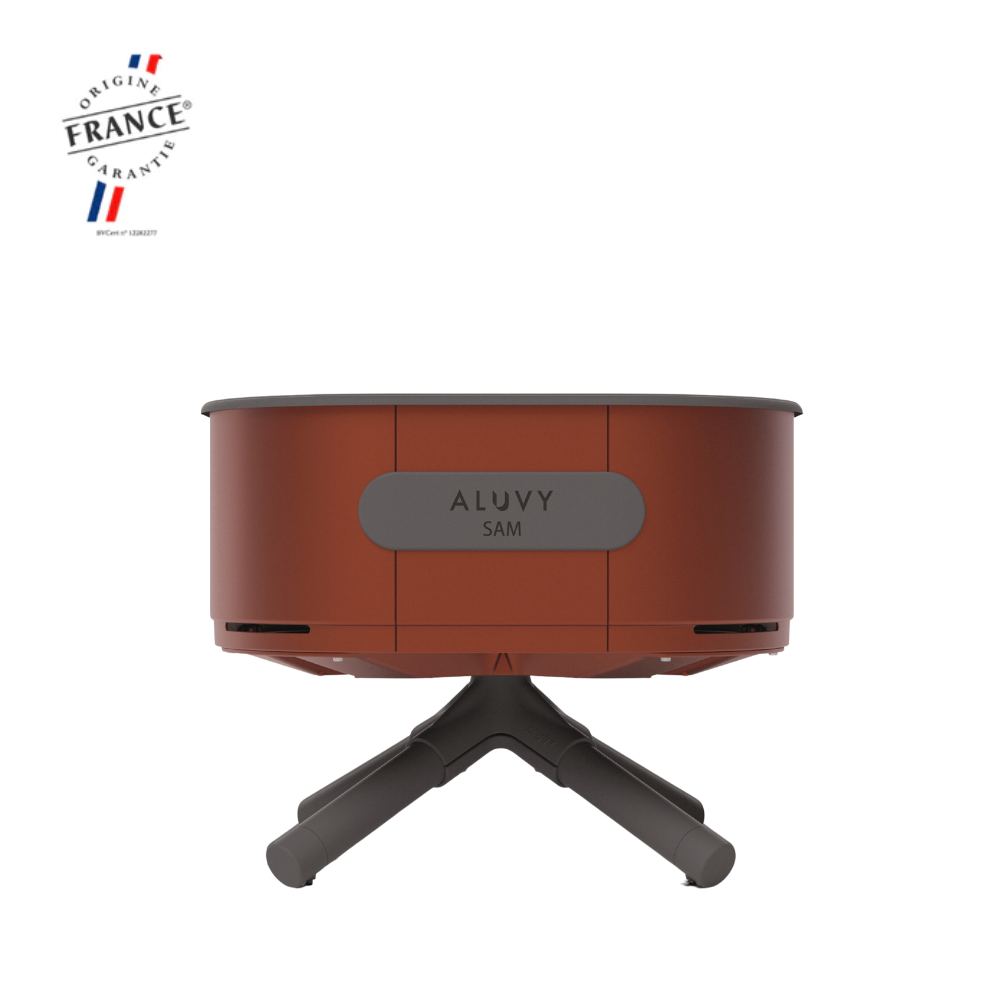 Aluvy SAM Basalt fire brazier in Terracotta