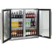 Schmick stainless steel twin-door bar fridge, made to work well over 38 degrees celsius