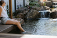 Recreation pond in use for swimming, built from the Aquascape Recreation Pond Kit