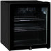 Schmick black mini bar fridge 50 litre, front view