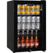 Schmick HUS-SC70-B black glass door bar fridge, front view