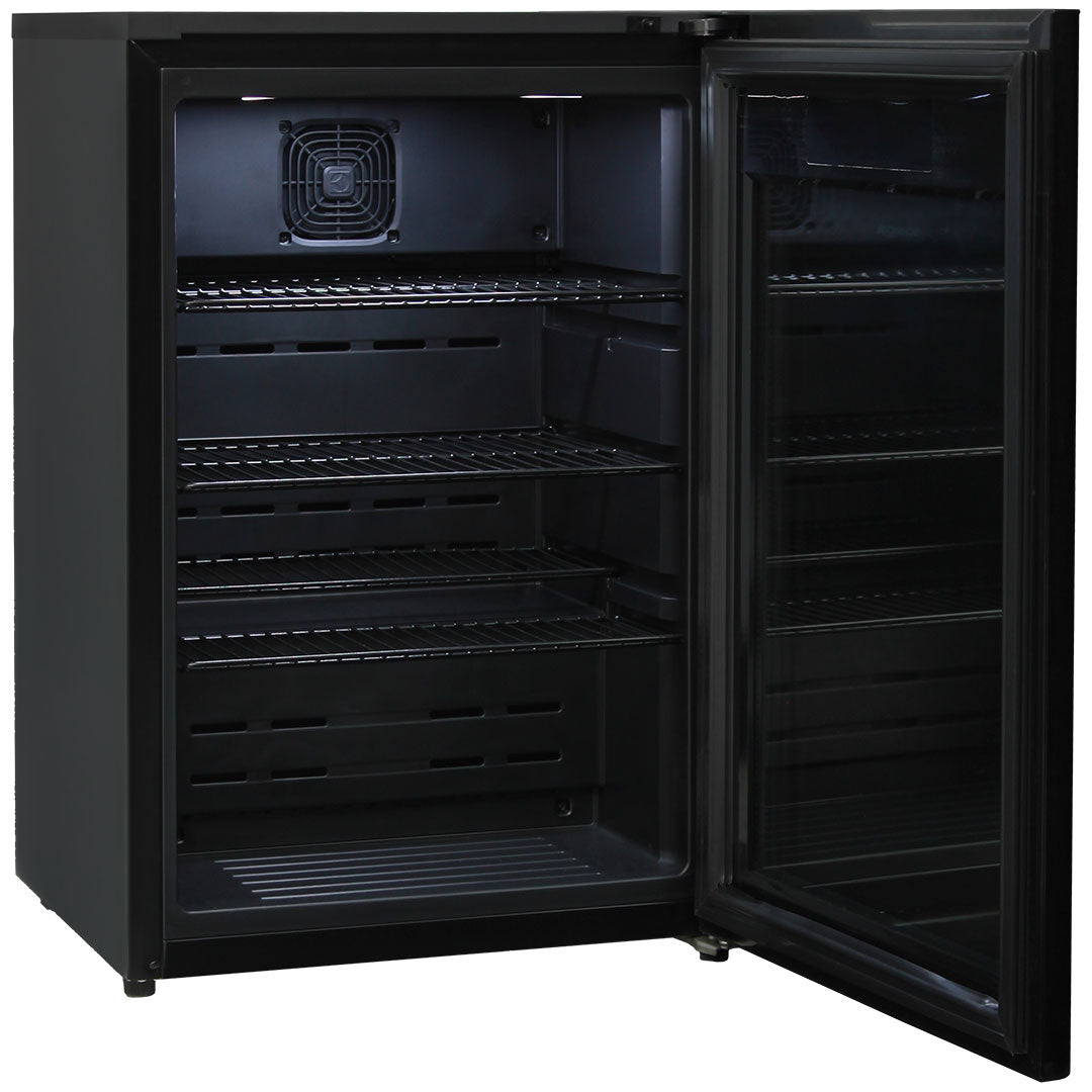 Schmick Under Zero 108L bar fridge, interior shelving