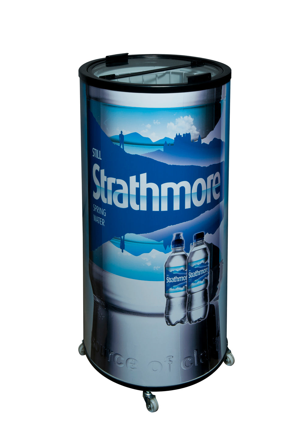 Schmick slimline can cooler, custom branding example