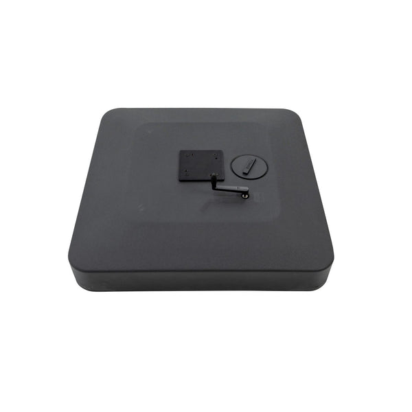 Cantilever umbrella base with wheels, dark grey resin, wind-down wheel mechanism