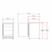 Husky Vino Pro 154L drinks chiller dimension diagram.
