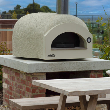 Polito Donatello II white wood fire oven close-up