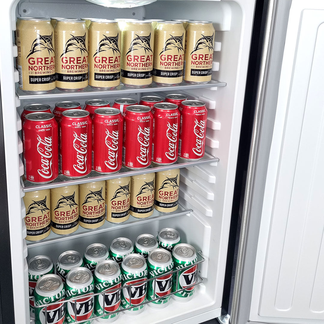 Schmick solid-door bar fridge, reversible door with lock