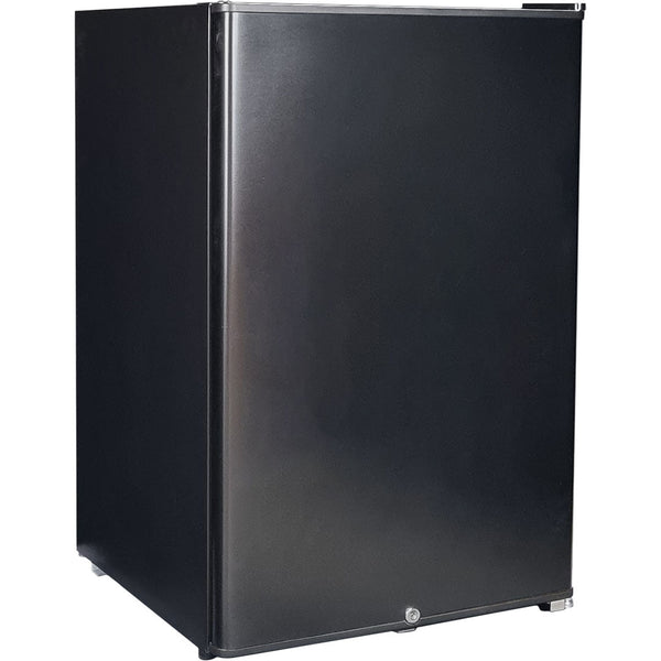 Schmick black solid-door bar fridge, right hinge, front view