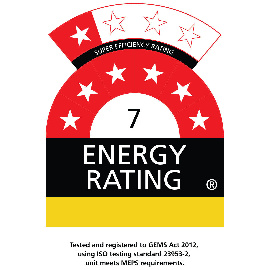 Rhino SG1-HD GEMS energy rating label, 7 stars