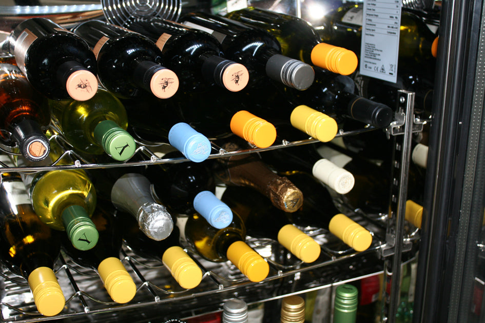Rhino GSP beer and wine outdoor bar fridge, wine zone shelving