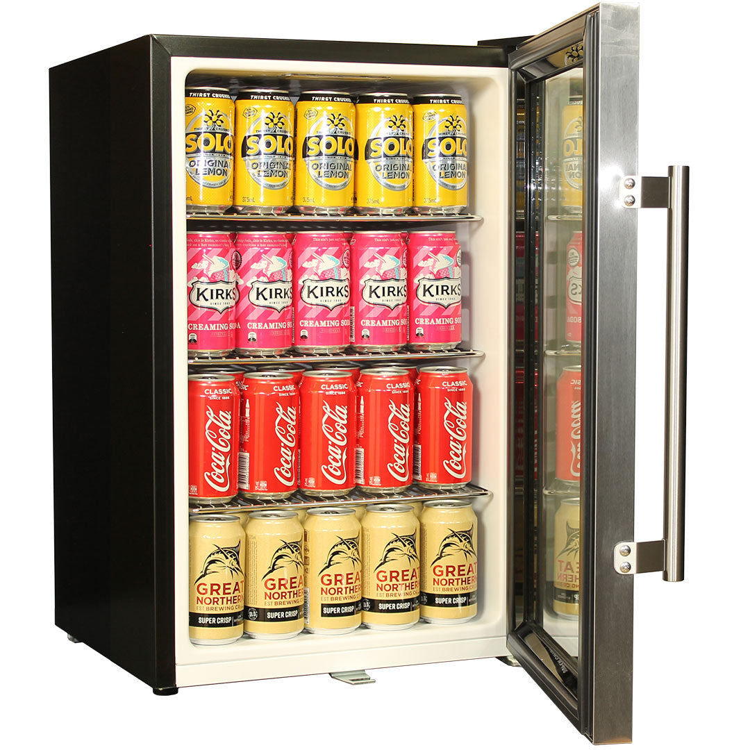 Schmick dual-glazed bar fridge, self-closing door